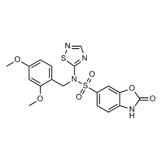 N-(2,4-dimethoxybenzyl)-2-oxo-N-(1,2,4-thiadiazol-5-yl)-2,3-dihydrobenzo[d]oxazole-6-sulfonamide