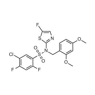 5-Chloro-N-(2,4-dimethoxybenzyl)-2,4-difluoro-N-(5-fluorothiazol-2-yl)benzenesulfonamide