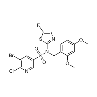 5-Bromo-6-chloro-N-(2,4-dimethoxybenzyl)-N-(5-fluorothiazol-2-yl)pyridine-3-sulfonamide