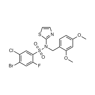 4-Bromo-5-chloro-N-(2,4-dimethoxybenzyl)-2-fluoro-N-(thiazol-2-yl)benzenesulfonamide