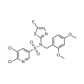 5,6-Dichloro-N-(2,4-dimethoxybenzyl)-N-(5-fluorothiazol-2-yl)pyridine-3-sulfonamide