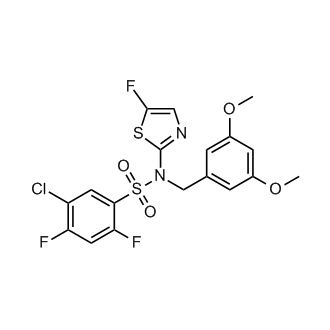 5-Chloro-N-(3,5-dimethoxybenzyl)-2,4-difluoro-N-(5-fluorothiazol-2-yl)benzenesulfonamide