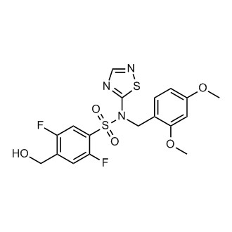 N-(2,4-Dimethoxybenzyl)-2,5-difluoro-4-(hydroxymethyl)-N-(1,2,4-thiadiazol-5-yl)benzenesulfonamide