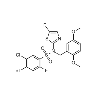 4-Bromo-5-chloro-N-(2,5-dimethoxybenzyl)-2-fluoro-N-(5-fluorothiazol-2-yl)benzenesulfonamide