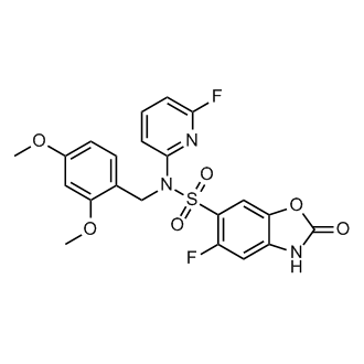 N-(2,4-Dimethoxybenzyl)-5-fluoro-N-(6-fluoropyridin-2-yl)-2-oxo-2,3-dihydrobenzo[d]oxazole-6-sulfonamide