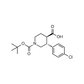 (3R,4R)-1-(tert-Butoxycarbonyl)-3-(4-chlorophenyl)piperidine-4-carboxylic acid