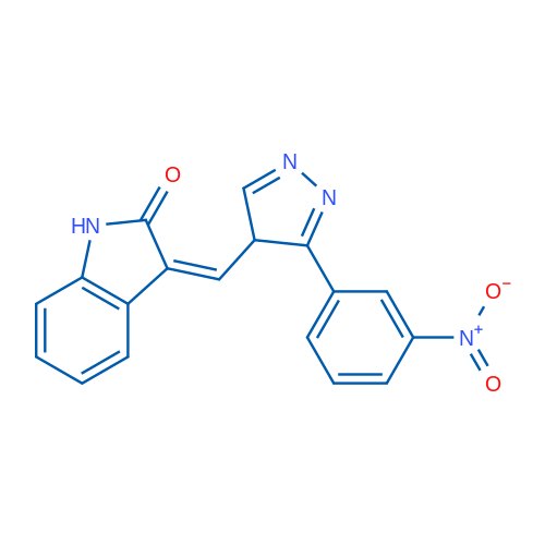 3-((3-(3-Nitrophenyl)-4H-pyrazol-4-yl)methylene)indolin-2-one 1g