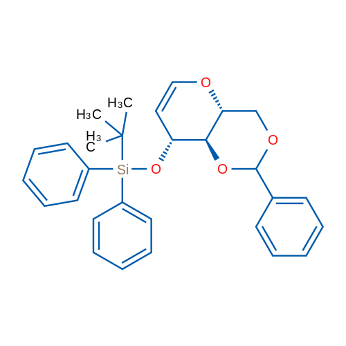 tert-Butyldiphenyl(((4aR,8R,8aR)-2-phenyl-4,4a,8,8a-tetrahydropyrano[3,2-d][1,3]dioxin-8-yl)oxy)silane 1g