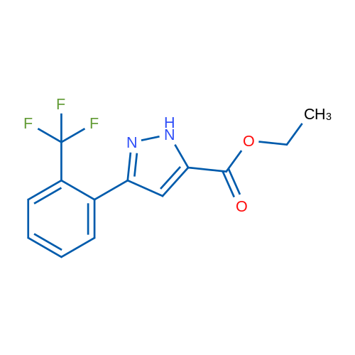 Ethyl 3-(2-(trifluoromethyl)phenyl)-1H-pyrazole-5-carboxylate 1g
