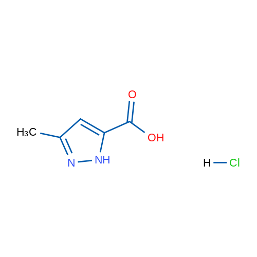 3-Methyl-1H-pyrazole-5-carboxylic acid hydrochloride 1g