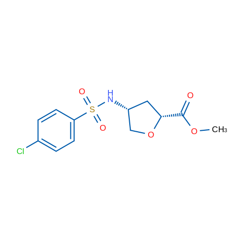 (2R,4R)-Methyl 4-(4-chlorophenylsulfonamido)tetrahydrofuran-2-carboxylate 1g