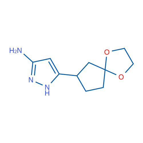 5-(1,4-Dioxaspiro[4.4]nonan-7-yl)-1H-pyrazol-3-amine 1g