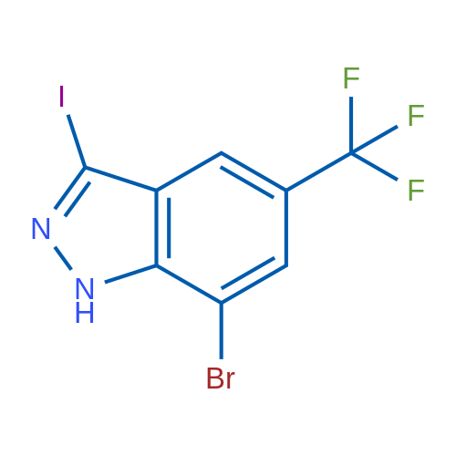7-Bromo-3-iodo-5-(trifluoromethyl)-1H-indazole 1g