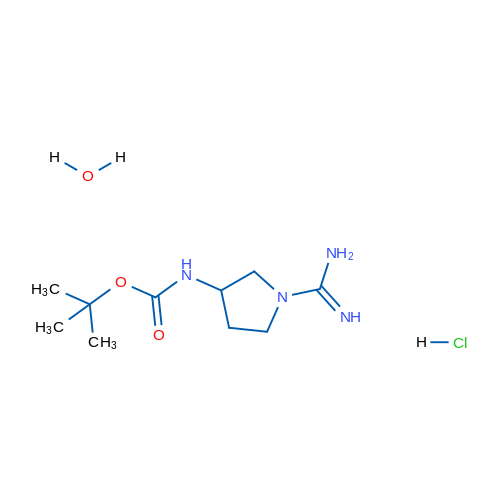 tert-Butyl (1-carbamimidoylpyrrolidin-3-yl)carbamate hydrochloride hydrate 1g