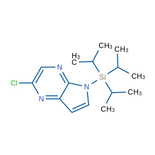 2-Chloro-5-(triisopropylsilyl)-5H-pyrrolo[2,3-b]pyrazine 1g