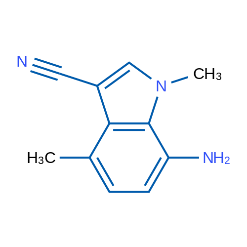 7-Amino-1,4-dimethyl-1H-indole-3-carbonitrile 1g