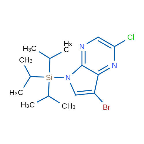 7-Bromo-2-chloro-5-(triisopropylsilyl)-5H-pyrrolo[2,3-b]pyrazine 1g