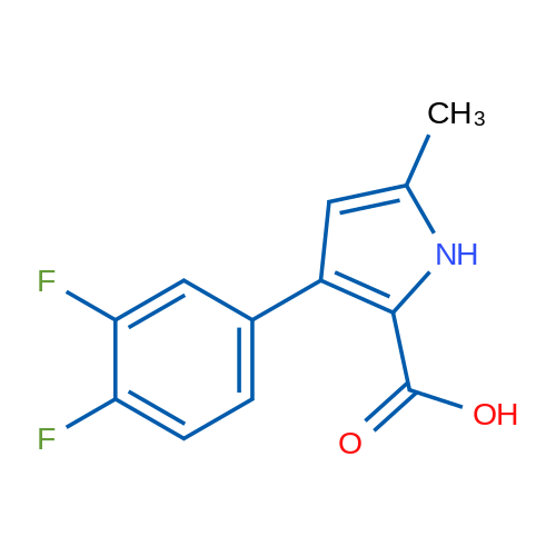 3-(3,4-Difluorophenyl)-5-methyl-1H-pyrrole-2-carboxylic acid 1g
