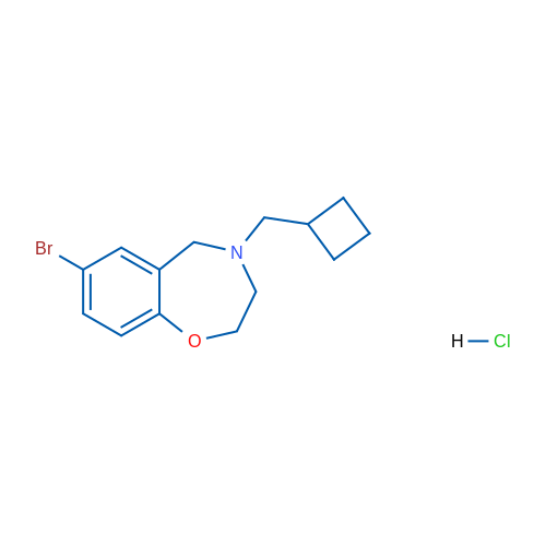 7-bromo-4-(cyclobutylmethyl)-3,5-dihydro-2H-1,4-benzoxazepine hydrochloride 1g