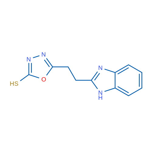 5-[2-(1H-benzimidazol-2-yl)ethyl]-1,3,4-oxadiazole-2-thiol 1g