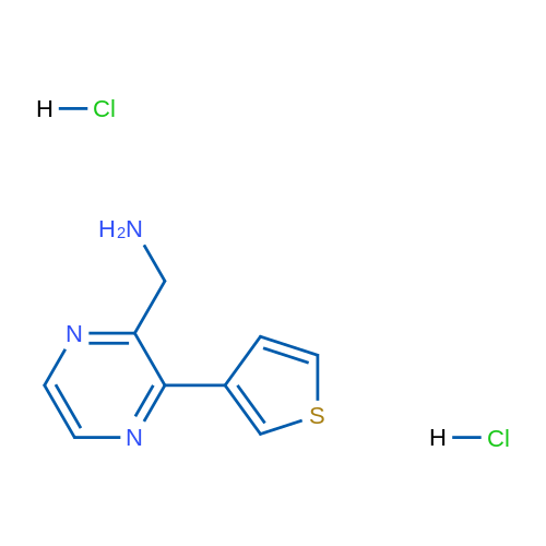 [3-(thiophen-3-yl)pyrazin-2-yl]methanamine dihydrochloride 1g