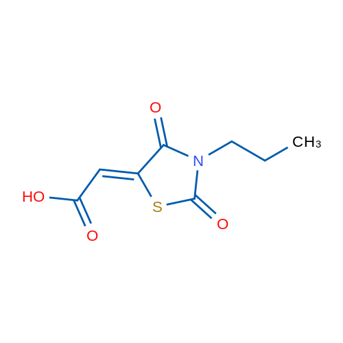 (2Z)-(2,4-Dioxo-3-propyl-1,3-thiazolidin-5-ylidene)acetic acid 1g