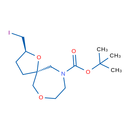 Racemic-(2S,5R)-tert-butyl 2-(iodomethyl)-1,7-dioxa-10-azaspiro[4.6]undecane-10-carboxylate 1g