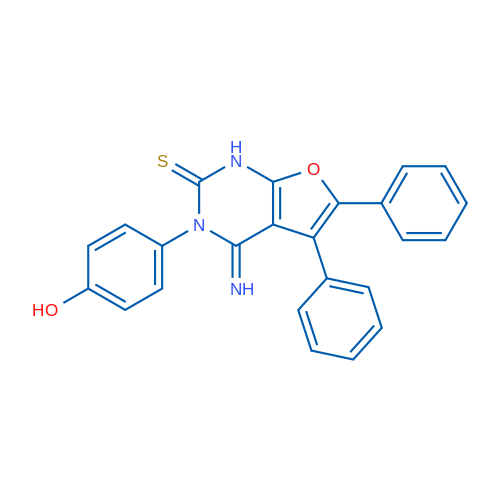 3-(4-Hydroxyphenyl)-4-imino-5,6-diphenyl-1H,2H,3H,4H-furo[2,3-d]pyrimidine-2-thione 1g