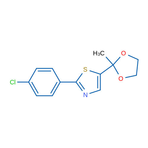 2-(4-Chlorophenyl)-5-(2-methyl-1,3-dioxolan-2-yl)-1,3-thiazole 1g
