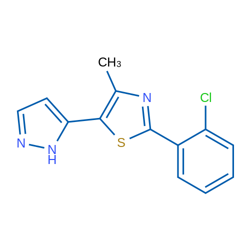 2-(2-Chlorophenyl)-4-methyl-5-(1H-pyrazol-5-yl)-1,3-thiazole 1g