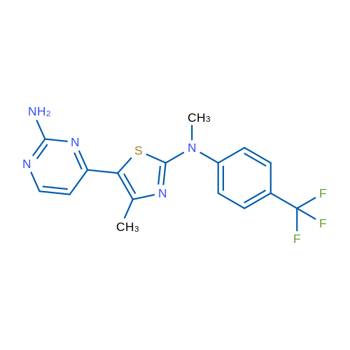 4-(4-Methyl-2-{methyl[4-(trifluoromethyl)phenyl]amino}-1,3-thiazol-5-yl)pyrimidin-2-amine 1g