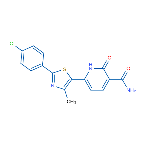 6-[2-(4-Chlorophenyl)-4-methyl-1,3-thiazol-5-yl]-2-oxo-1,2-dihydropyridine-3-carboxamide 1g