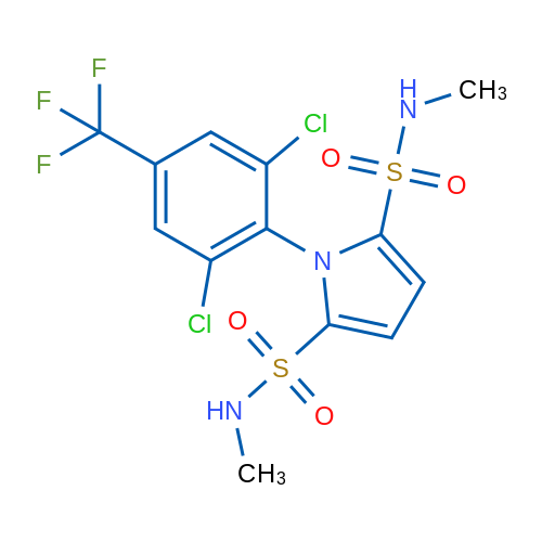 1-[2,6-Dichloro-4-(trifluoromethyl)phenyl]-N2,N5-dimethyl-1H-pyrrole-2,5-disulfonamide 1g