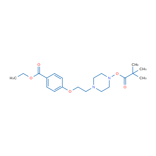 Ethyl 4-(2-{4-[(2,2-dimethylpropanoyl)oxy]piperazin-1-yl}ethoxy)benzoate 1g
