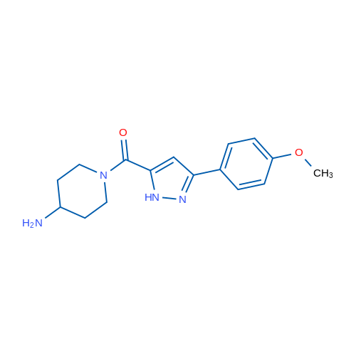 1-[3-(4-Methoxyphenyl)-1H-pyrazole-5-carbonyl]piperidin-4-amine 1g