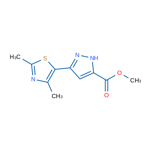 Methyl 3-(2,4-dimethyl-1,3-thiazol-5-yl)-1H-pyrazole-5-carboxylate 1g