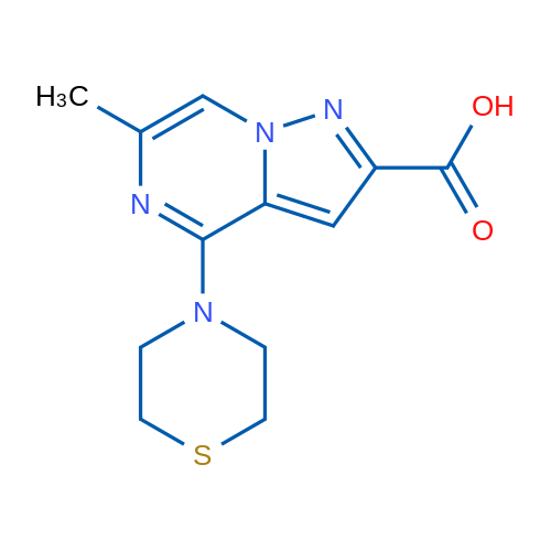 6-Methyl-4-(thiomorpholin-4-yl)pyrazolo[1,5-a]pyrazine-2-carboxylic acid 1g