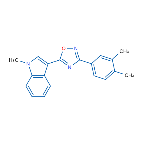 3-[3-(3,4-Dimethylphenyl)-1,2,4-oxadiazol-5-yl]-1-methyl-1H-indole 1g