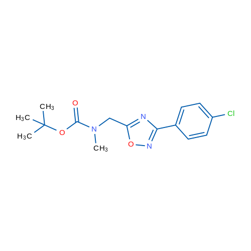 tert-Butyl N-{[3-(4-chlorophenyl)-1,2,4-oxadiazol-5-yl]methyl}-N-methylcarbamate 1g