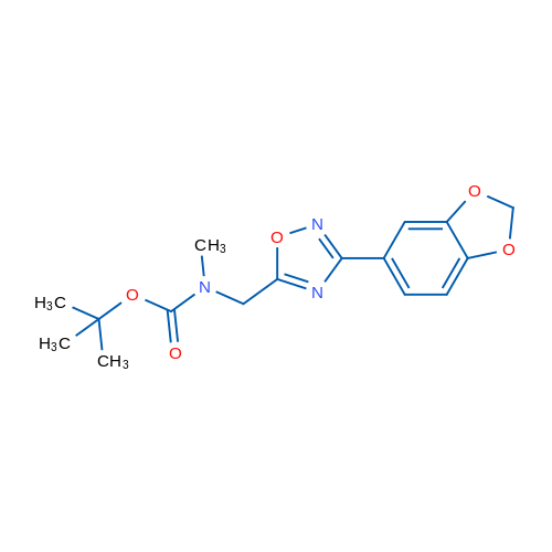 tert-Butyl N-{[3-(2H-1,3-benzodioxol-5-yl)-1,2,4-oxadiazol-5-yl]methyl}-N-methylcarbamate 1g