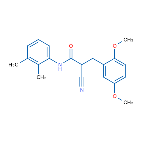 2-Cyano-3-(2,5-dimethoxyphenyl)-N-(2,3-dimethylphenyl)propanamide 1g