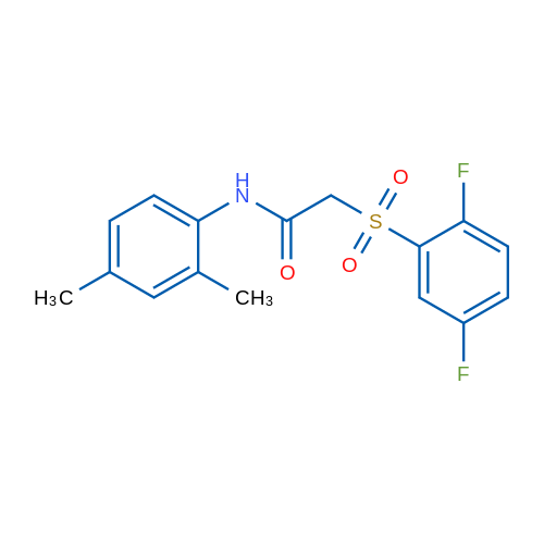 2-(2,5-Difluorobenzenesulfonyl)-N-(2,4-dimethylphenyl)acetamide 1g