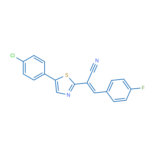 (2E)-2-[5-(4-Chlorophenyl)-1,3-thiazol-2-yl]-3-(4-fluorophenyl)prop-2-enenitrile 1g