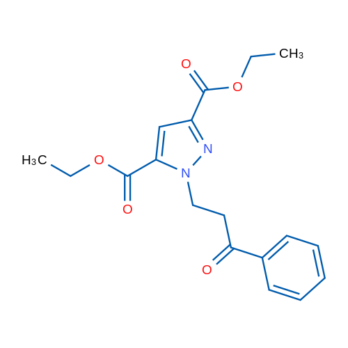 3,5-Diethyl 1-(3-oxo-3-phenylpropyl)-1H-pyrazole-3,5-dicarboxylate 1g