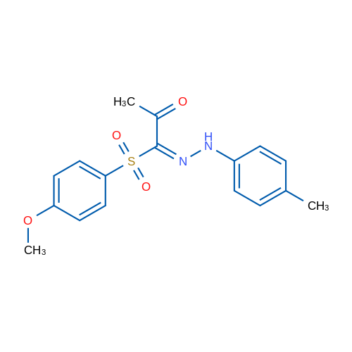 (1E)-1-(4-Methoxybenzenesulfonyl)-1-[2-(4-methylphenyl)hydrazin-1-ylidene]propan-2-one 1g
