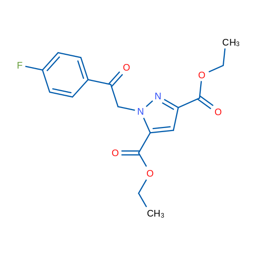 3,5-Diethyl 1-[2-(4-fluorophenyl)-2-oxoethyl]-1H-pyrazole-3,5-dicarboxylate 1g