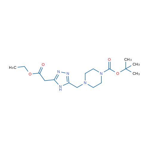 tert-Butyl 4-{[5-(2-ethoxy-2-oxoethyl)-4H-1,2,4-triazol-3-yl]methyl}piperazine-1-carboxylate 1g