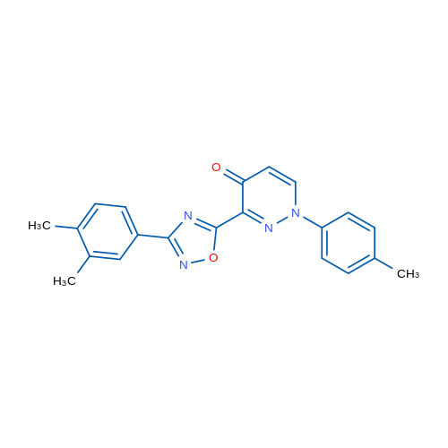 3-[3-(3,4-Dimethylphenyl)-1,2,4-oxadiazol-5-yl]-1-(4-methylphenyl)-1,4-dihydropyridazin-4-one 1g