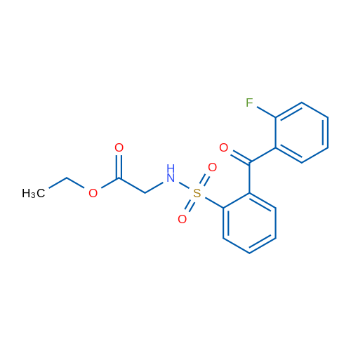 Ethyl 2-[2-(2-fluorobenzoyl)benzenesulfonamido]acetate 1g