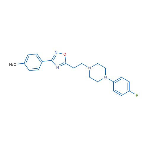 1-(4-Fluorophenyl)-4-{2-[3-(4-methylphenyl)-1,2,4-oxadiazol-5-yl]ethyl}piperazine 1g